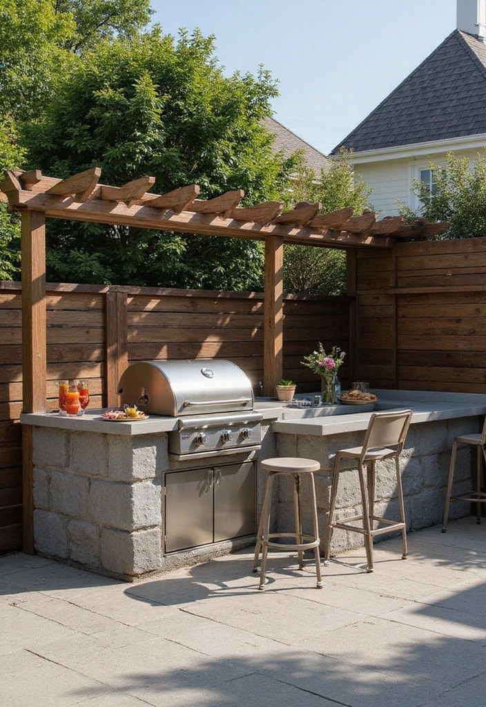 29 Simple Outdoor Kitchen Designs That Make Cooking Fun 20 29 Simple Outdoor Kitchen Designs That Make Cooking Fun - 20. Elegant Outdoor Barbecue Station