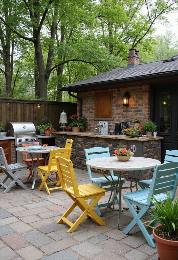 29 Simple Outdoor Kitchen Designs That Make Cooking Fun 24 29 Simple Outdoor Kitchen Designs That Make Cooking Fun - 24. Backyard Café Style