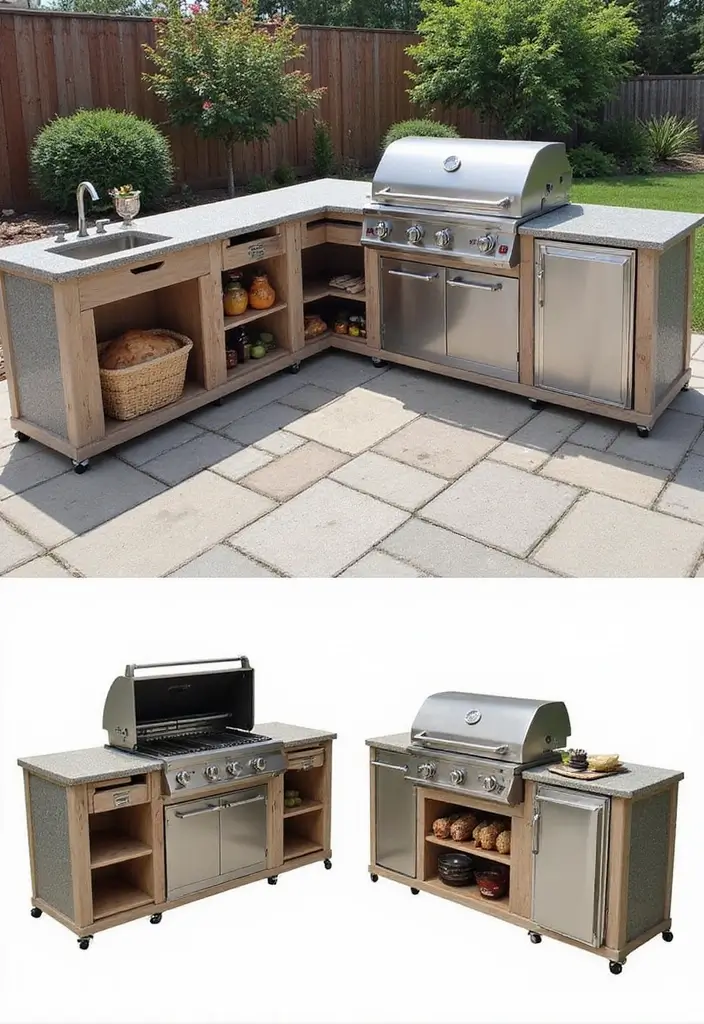 29 Simple Outdoor Kitchen Designs That Make Cooking Fun 26 29 Simple Outdoor Kitchen Designs That Make Cooking Fun - 26. Customizable Modular Kitchen