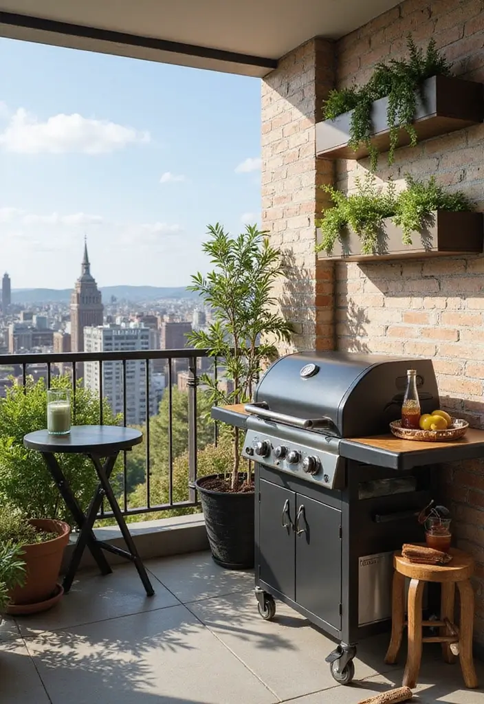 29 Simple Outdoor Kitchen Designs That Make Cooking Fun 3 29 Simple Outdoor Kitchen Designs That Make Cooking Fun - 3. Chic Balcony Kitchen