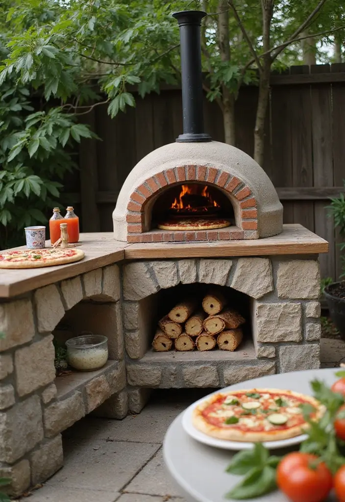 29 Simple Outdoor Kitchen Designs That Make Cooking Fun 9 29 Simple Outdoor Kitchen Designs That Make Cooking Fun - 9. Compact Outdoor Pizza Oven