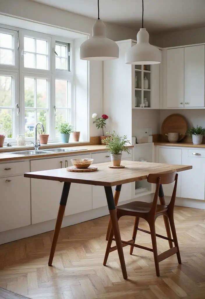 29 Small Kitchen Table Ideas That Save Space Beautifully - 29. Hybrid Tables for All-in-One Functionality