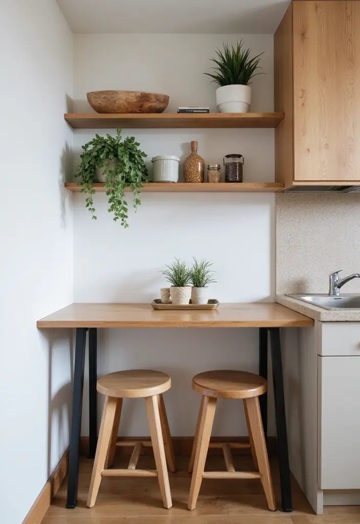29 Small Kitchen Table Ideas That Save Space Beautifully - 8. Narrow Tables for Tight Spaces