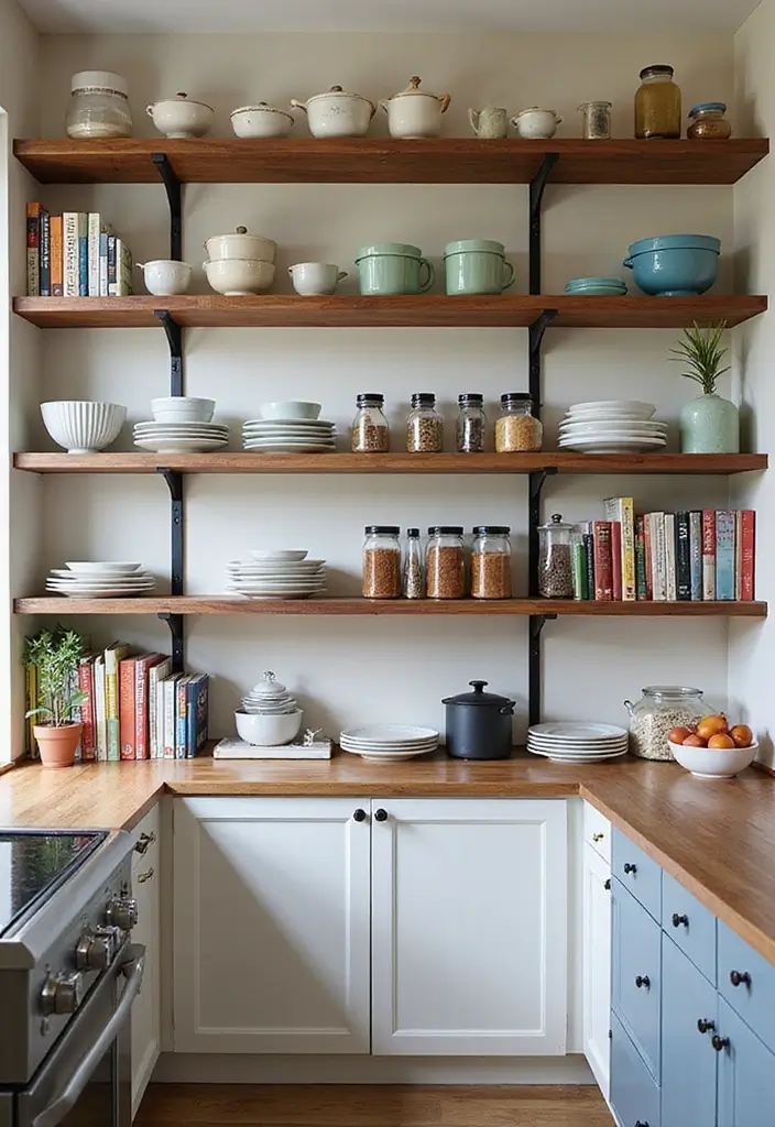 30 Galley Kitchen Ideas That Make Small Spaces Shine 1 30 Galley Kitchen Ideas That Make Small Spaces Shine - 1. Open Shelving for Maximum Display