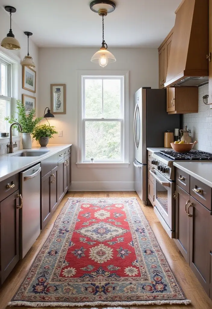 30 Galley Kitchen Ideas That Make Small Spaces Shine 14 30 Galley Kitchen Ideas That Make Small Spaces Shine - 14. Stylish Rugs to Define Space