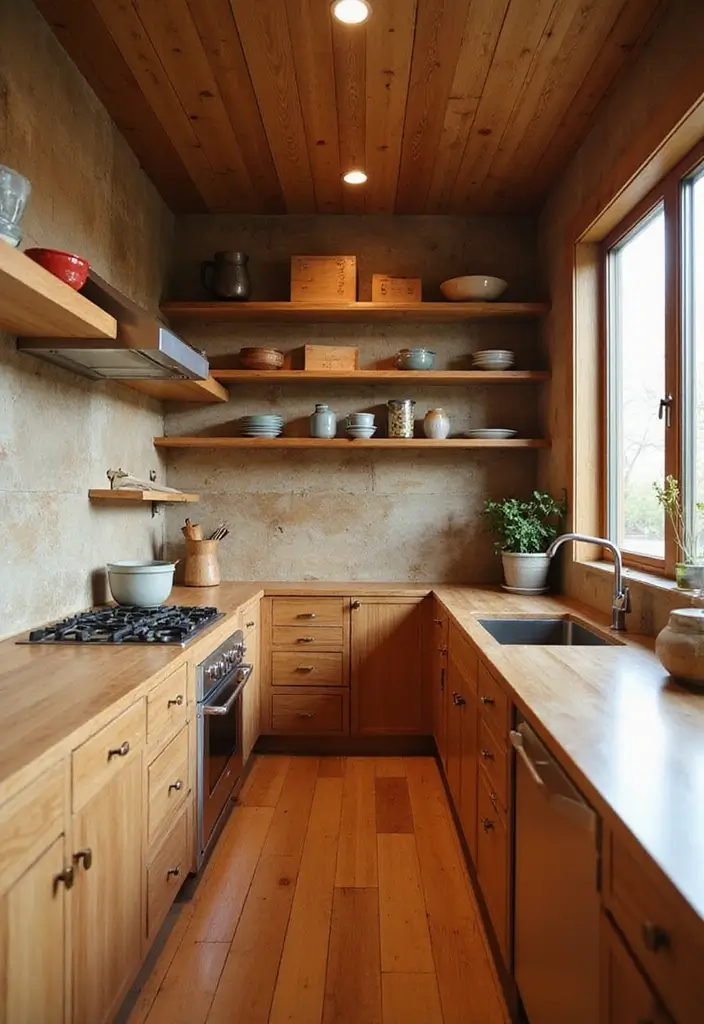 30 Galley Kitchen Ideas That Make Small Spaces Shine 18 30 Galley Kitchen Ideas That Make Small Spaces Shine - 18. Accents of Wood