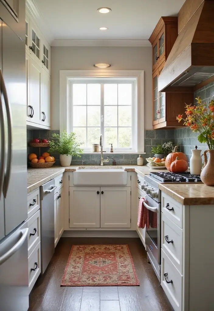 30 Galley Kitchen Ideas That Make Small Spaces Shine 27 30 Galley Kitchen Ideas That Make Small Spaces Shine - 27. Seasonal Decor Changes