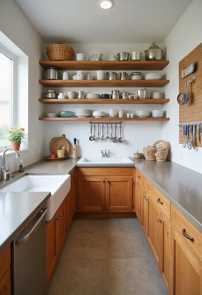 30 Galley Kitchen Ideas That Make Small Spaces Shine 6 30 Galley Kitchen Ideas That Make Small Spaces Shine - 6. Clever Use of Vertical Space