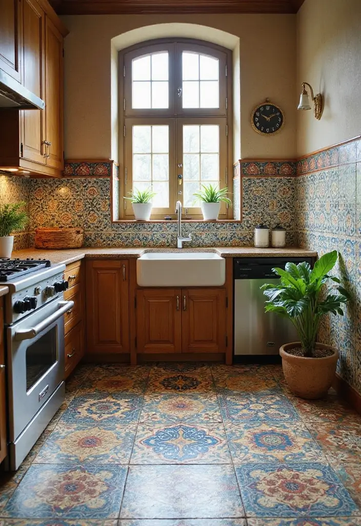 30 Indian Kitchen Design Ideas You’ll Want to Try 17 30 Indian Kitchen Design Ideas You’ll Want to Try - 17. Artistic Tiles