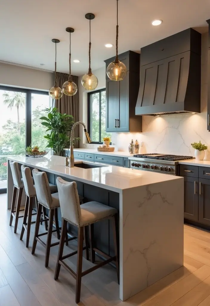 30 Indian Kitchen Design Ideas You’ll Want to Try 19 30 Indian Kitchen Design Ideas You’ll Want to Try - 19. Multi-Use Islands