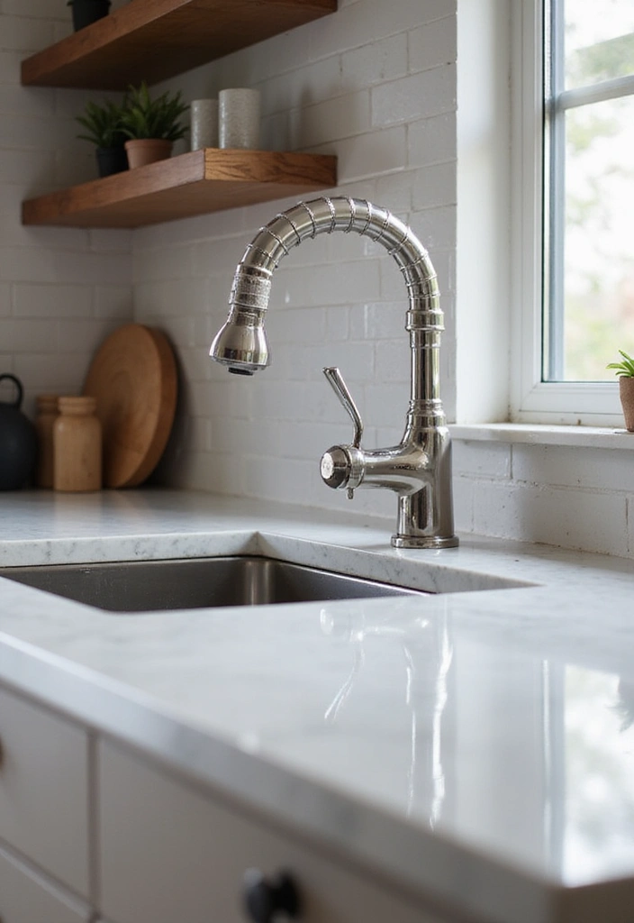 30 Indian Kitchen Design Ideas You’ll Want to Try 23 30 Indian Kitchen Design Ideas You’ll Want to Try - 23. Statement Faucets