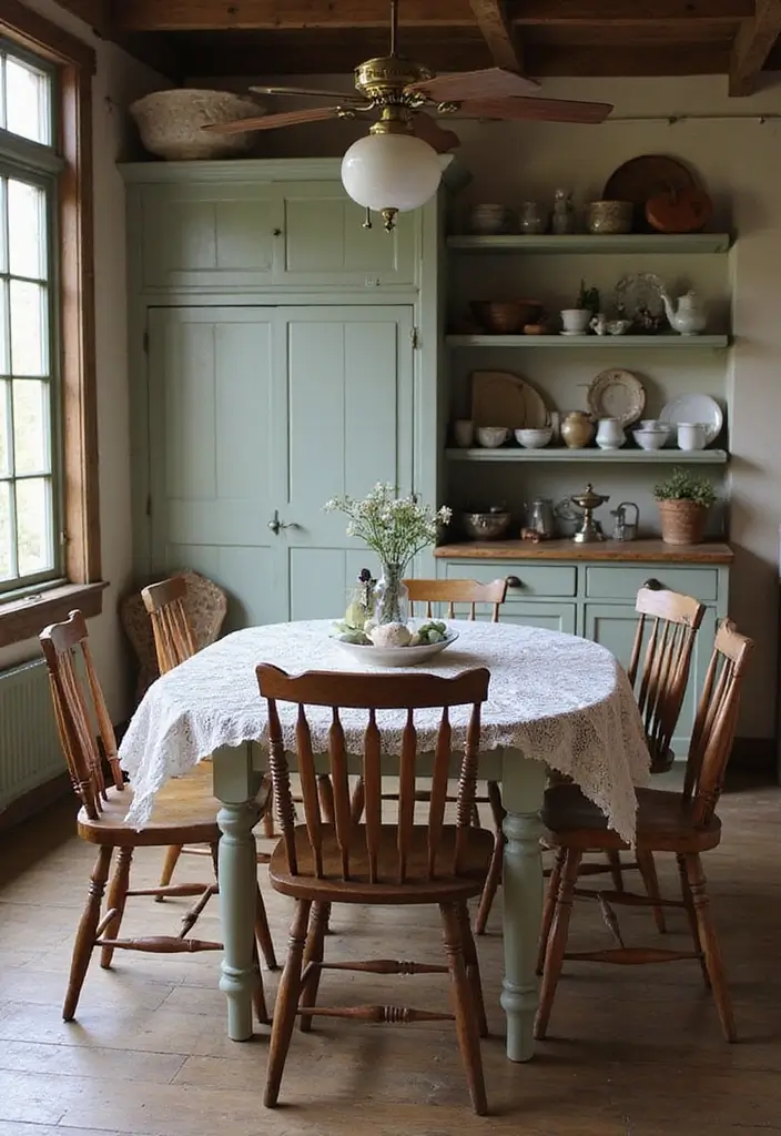 30 Kitchen Table Ideas That Fit Every Home Style 13 30 Kitchen Table Ideas That Fit Every Home Style - 13. Vintage Style Farm Table