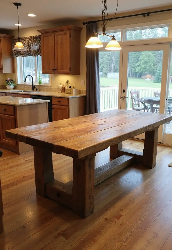 30 Kitchen Table Ideas That Fit Every Home Style 20 30 Kitchen Table Ideas That Fit Every Home Style - 20. Custom Built Rustic Table