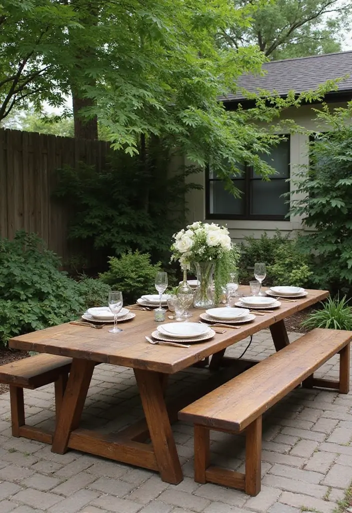 30 Kitchen Table Ideas That Fit Every Home Style 21 30 Kitchen Table Ideas That Fit Every Home Style - 21. Rustic Outdoor Dining Table