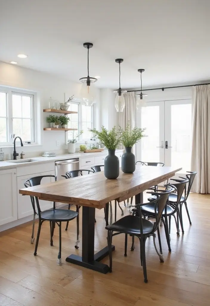 30 Kitchen Table Ideas That Fit Every Home Style 4 30 Kitchen Table Ideas That Fit Every Home Style - 4. Modern Farmhouse Blend