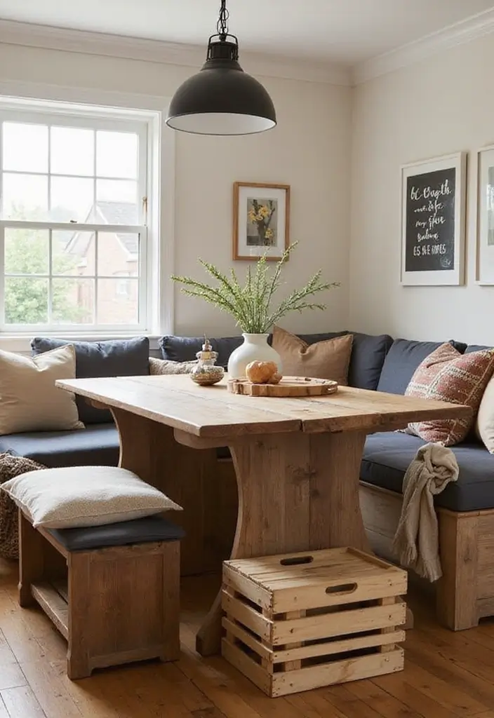 30 Kitchen Table Ideas That Fit Every Home Style 9 30 Kitchen Table Ideas That Fit Every Home Style - 9. Rustic Table with Bench Seating