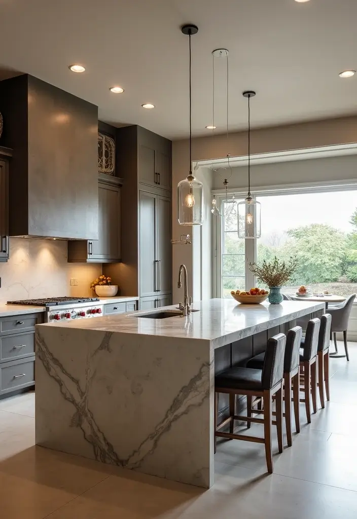 30 Luxury Kitchen Designs That Look Straight From a Magazine - 12. Statement Islands