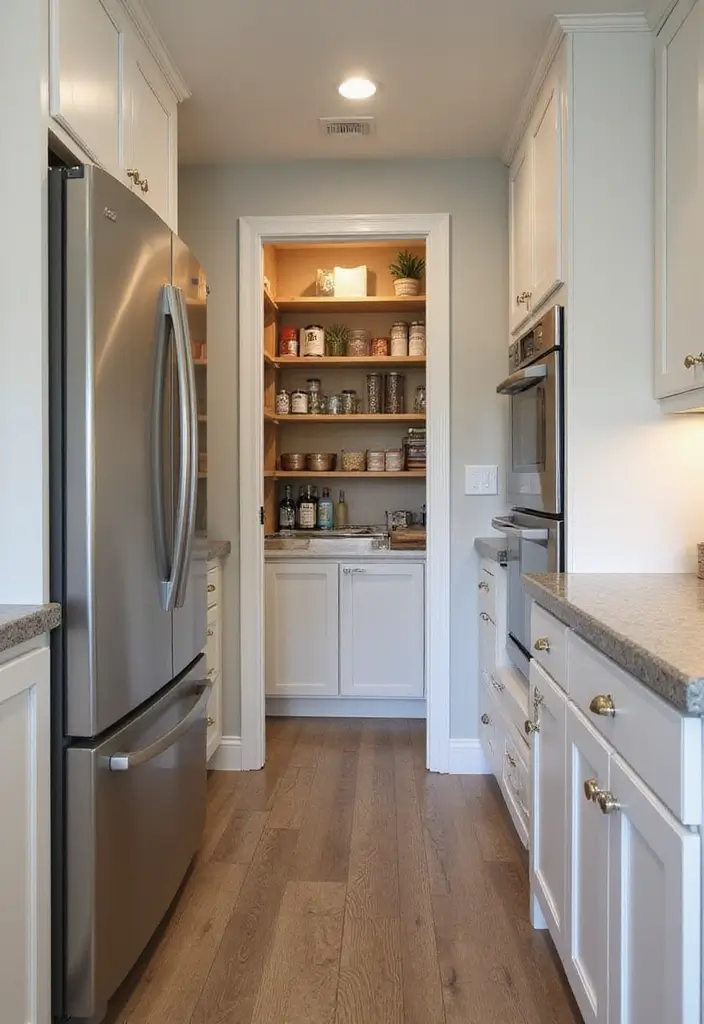 30 Luxury Kitchen Designs That Look Straight From a Magazine - 14. Hidden Pantries