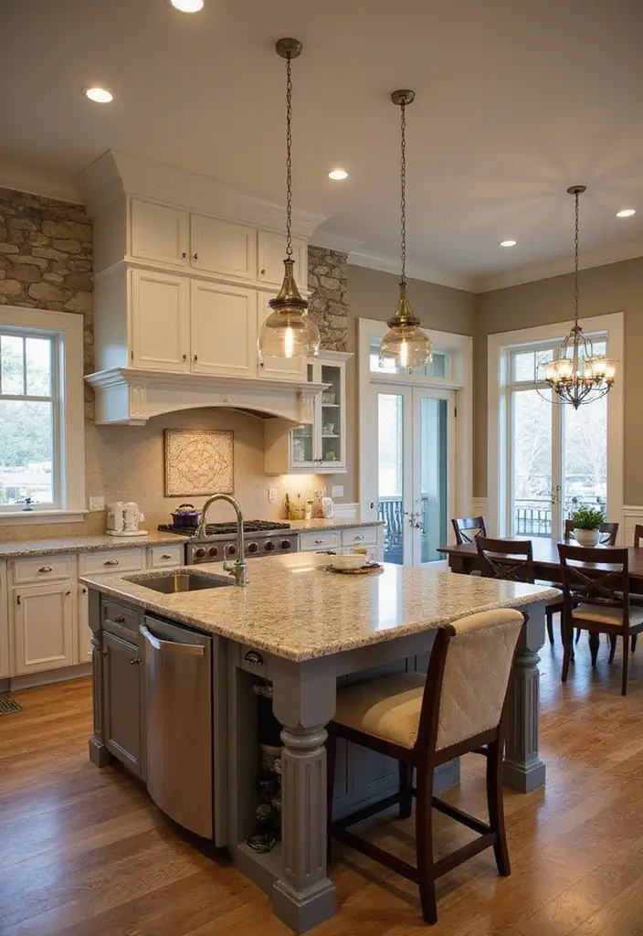 30 Luxury Kitchen Designs That Look Straight From a Magazine - 17. Integrated Dining Spaces