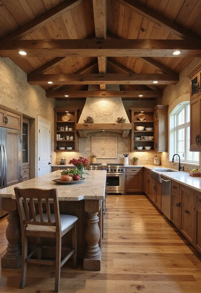 30 Luxury Kitchen Designs That Look Straight From a Magazine - 2. Rustic Charm with a Modern Twist