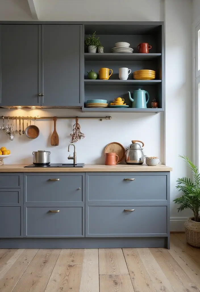 30 Modern Grey Kitchen Looks That Feel Sleek and Stylish - 30. Playful Details