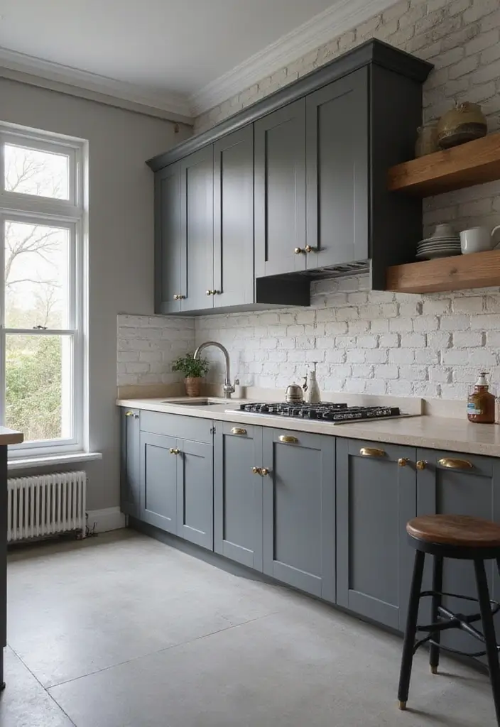 30 Modern Grey Kitchen Looks That Feel Sleek and Stylish - 8. Textured Grey Walls