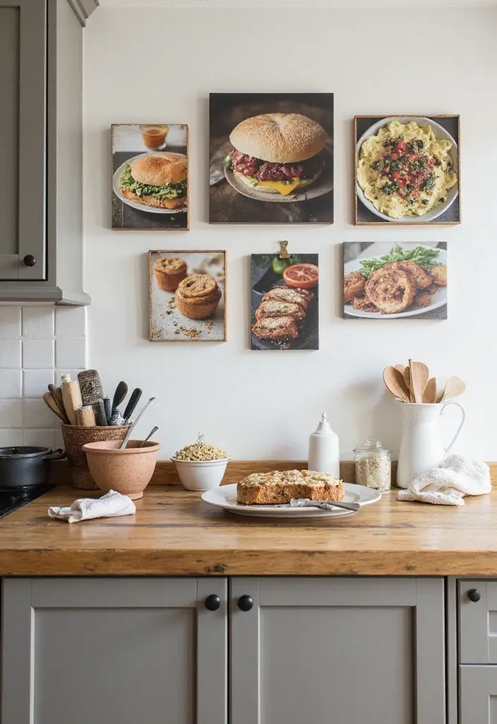 30 Warm Kitchen Ideas That Make Your Home Inviting - 21. Homey Wall Art