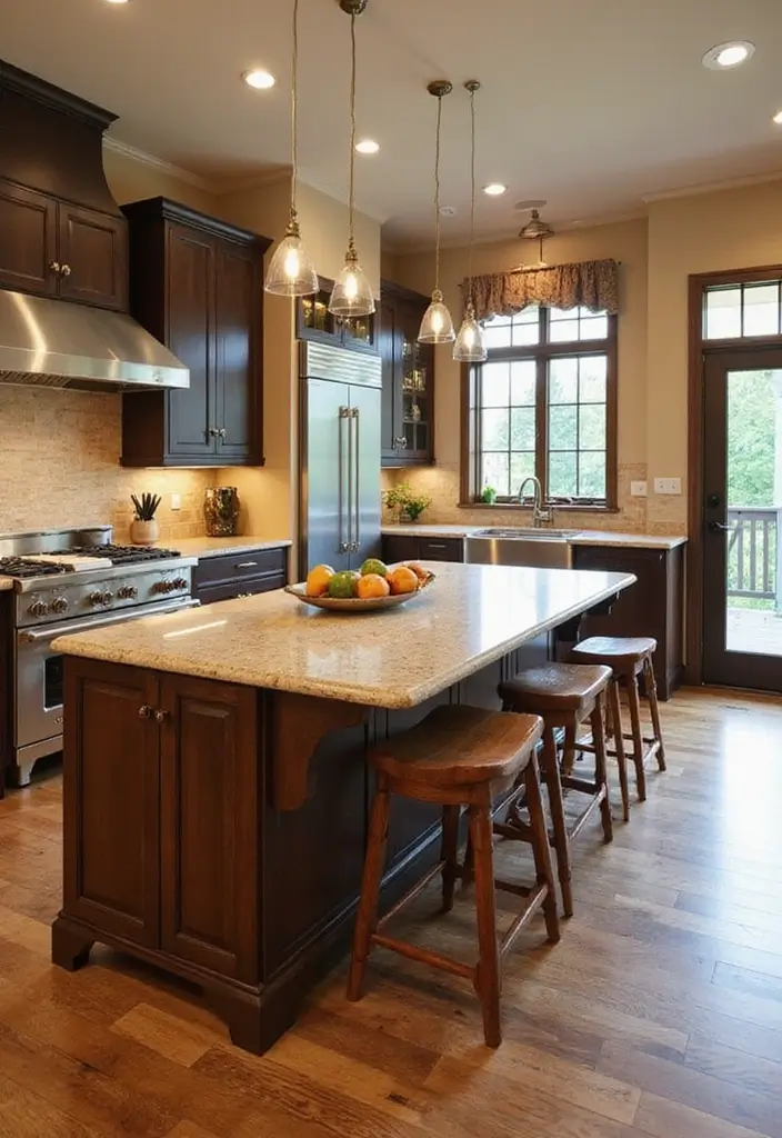 30 Warm Kitchen Ideas That Make Your Home Inviting - 25. Multi-Purpose Islands