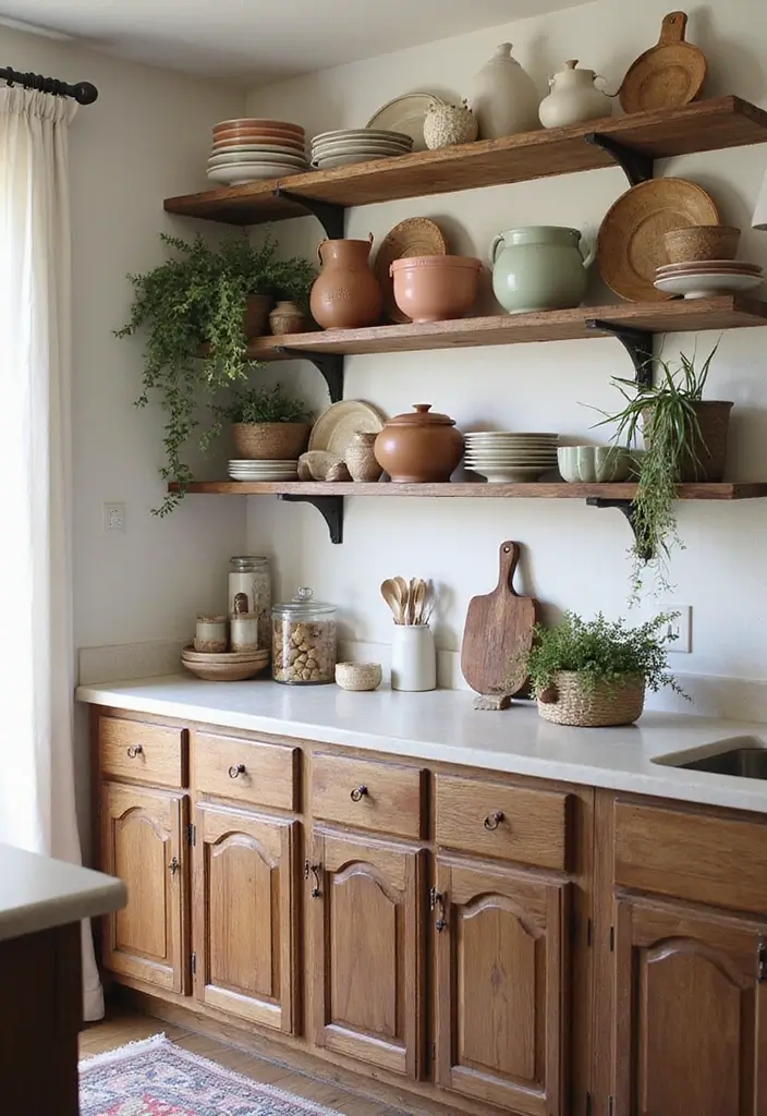 30 Warm Kitchen Ideas That Make Your Home Inviting - 9. Open Shelving