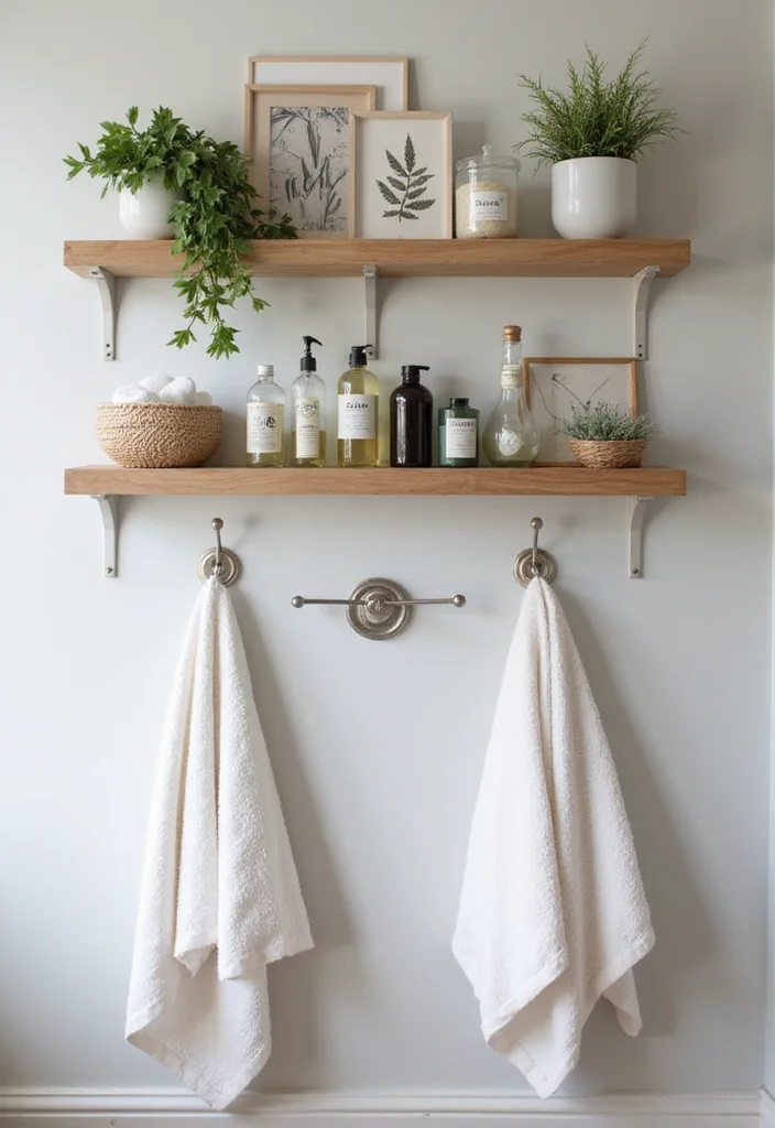 10 Basement Small Bathroom Ideas for Compact Useful Design - 1. Wall-Mounted Storage Solutions