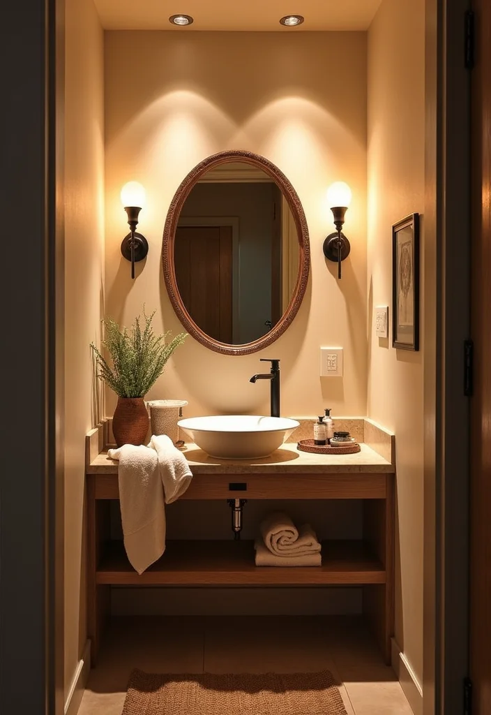 10 Basement Small Bathroom Ideas for Compact Useful Design - 4. Creative Lighting Solutions
