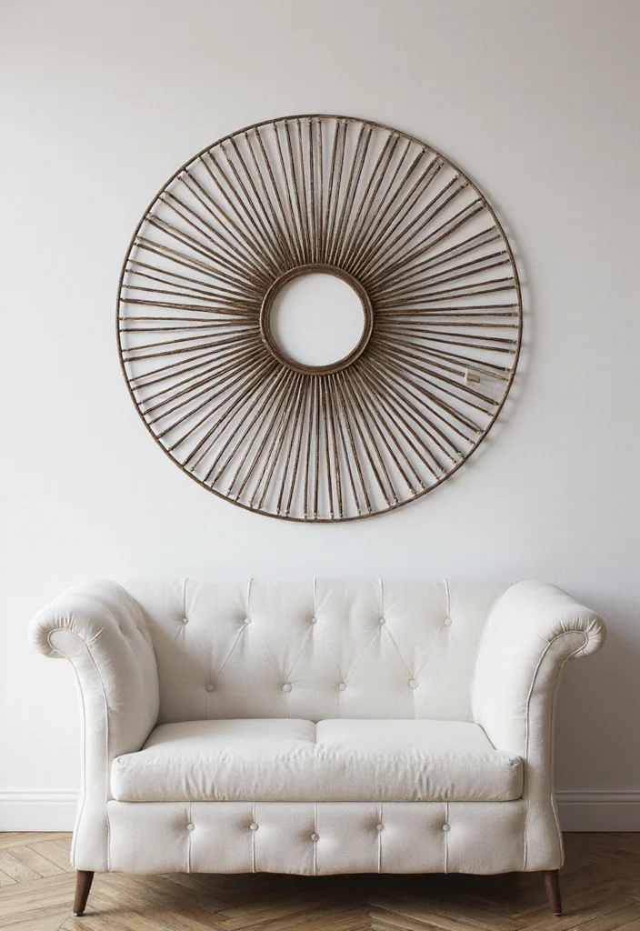 10 Circle Wall Decor Ideas for Simple Eye Catching Accents - 5. Circular Metal Art