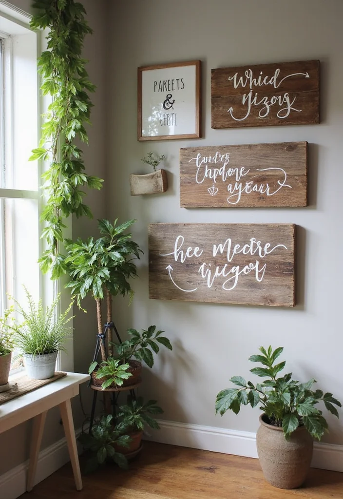 10 Wall Poster Decor Ideas for Easy Budget Art 23 10 Wall Poster Decor Ideas for Easy Budget Art - 3. Inspirational Quotes on Reclaimed Wood