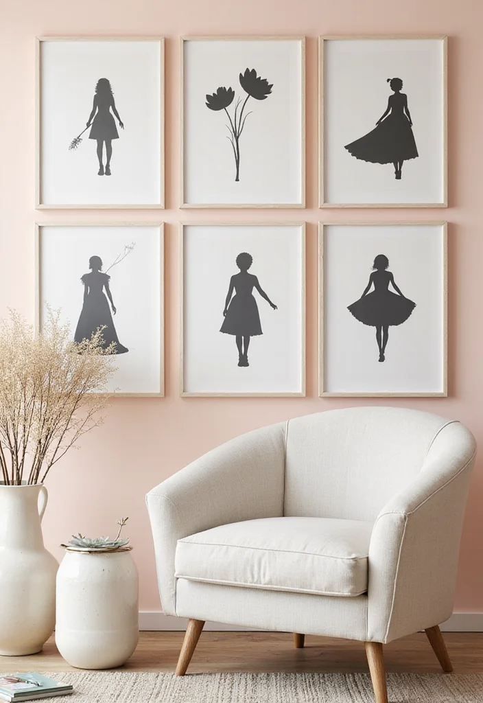 10 Wall Poster Decor Ideas for Easy Budget Art 56 10 Wall Poster Decor Ideas for Easy Budget Art - 6. Silhouette Art with Recycled Paper