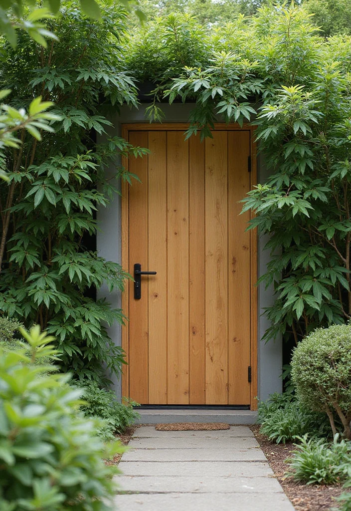 12 Backyard Door Ideas for Better Flow and Outdoor Access 111 12 Backyard Door Ideas for Better Flow and Outdoor Access - 11. Eco-Friendly Bamboo Doors