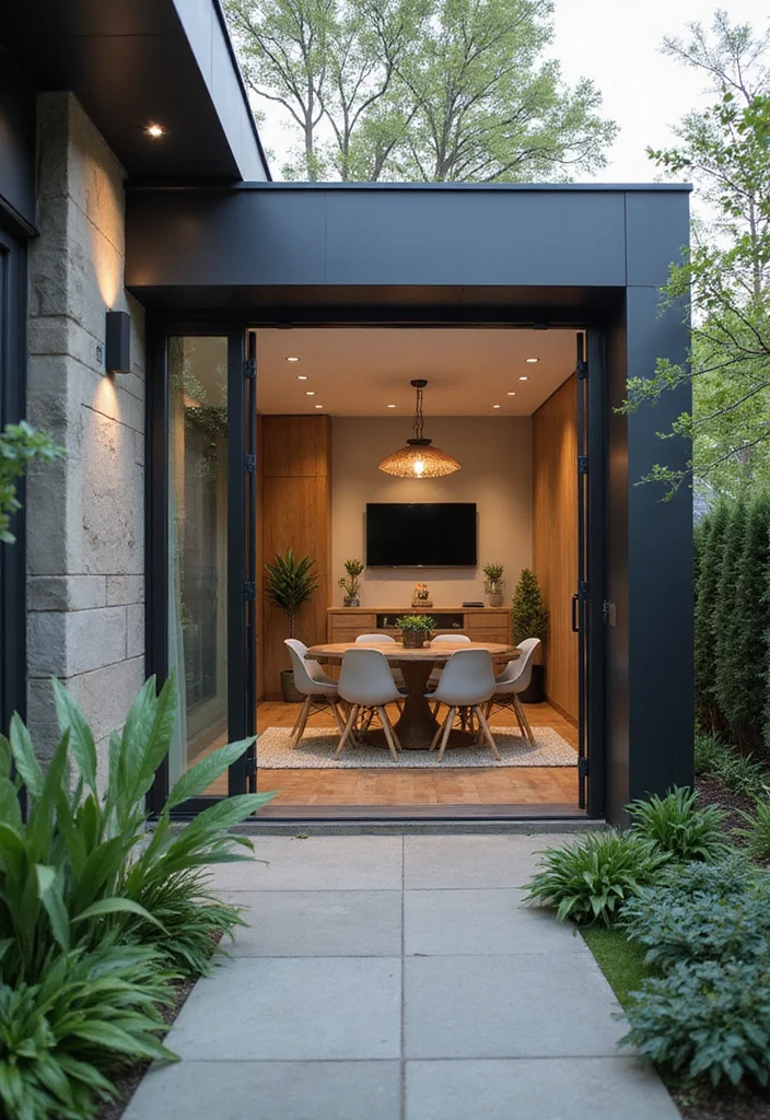 12 Backyard Door Ideas for Better Flow and Outdoor Access 122 12 Backyard Door Ideas for Better Flow and Outdoor Access - 12. Smart Technology in Backyard Doors