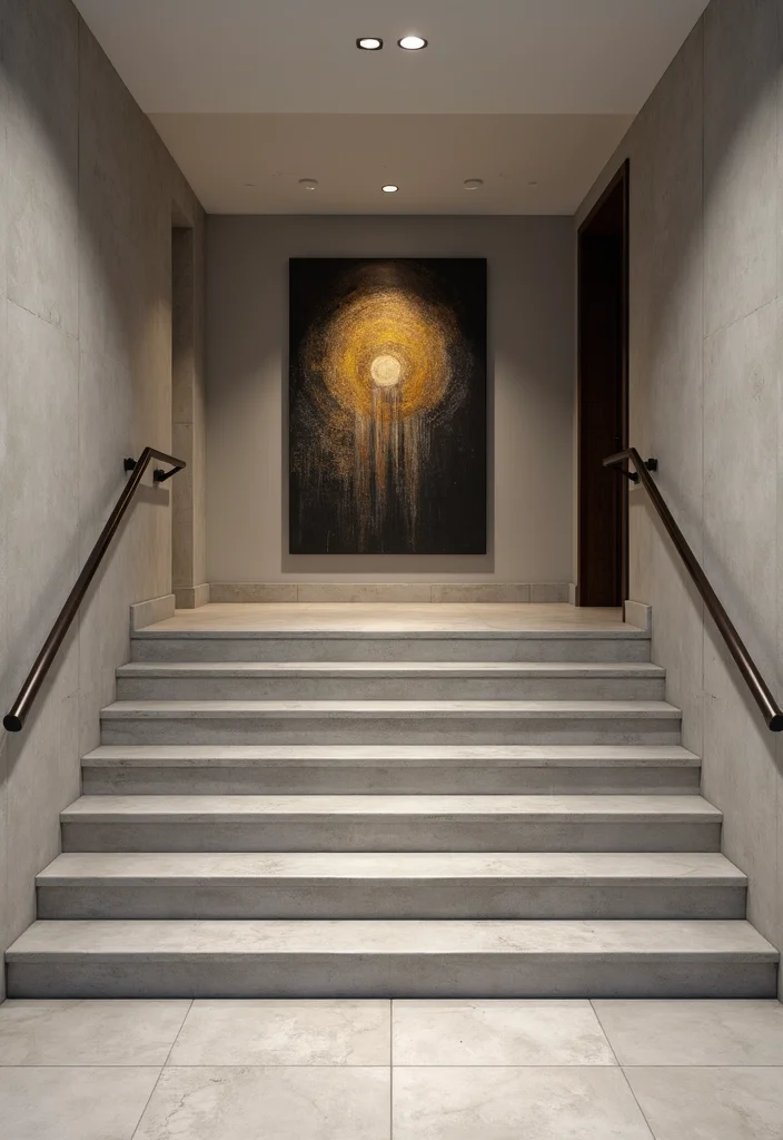 12 Basement Entrance Ideas for Clean Welcoming Access 12 12 Basement Entrance Ideas for Clean Welcoming Access - 2. Minimalist Concrete Elegance