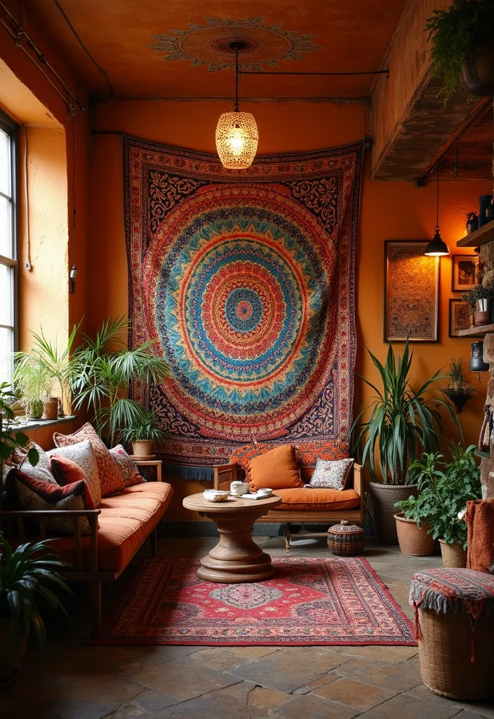 12 Basement Room Divider Ideas for Flexible Multi Use Spaces - 10. Room Divider Tapestries