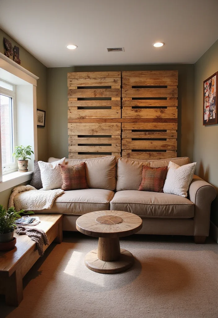 12 Basement Room Divider Ideas for Flexible Multi Use Spaces - 12. DIY Pallet Wood Dividers