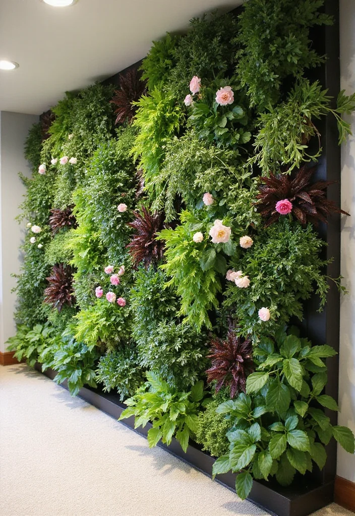 12 Basement Walkout Ideas for Bright Indoor Outdoor Flow - 7. Vertical Garden Wall