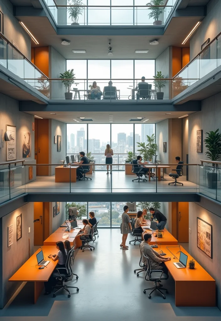 12 Bloxburg Office Ideas for Cute Functional Workspaces - 9. Split-Level Office Design