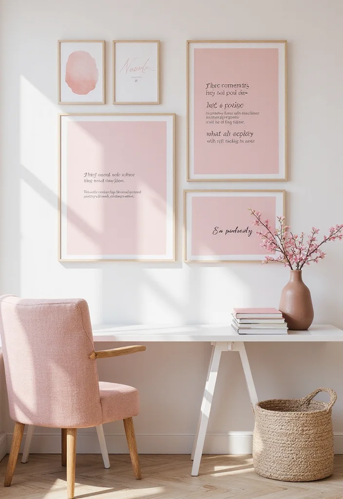 12 Blush Pink Office Ideas for Soft Modern Feminine Decor - 12. Blush Pink Inspirational Quotes