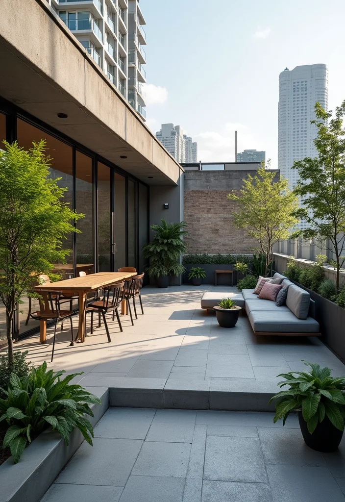 12 Cemented Backyard Ideas for Clean Low Maintenance Design 122 12 Cemented Backyard Ideas for Clean Low Maintenance Design - 12. Concrete Roof Decks