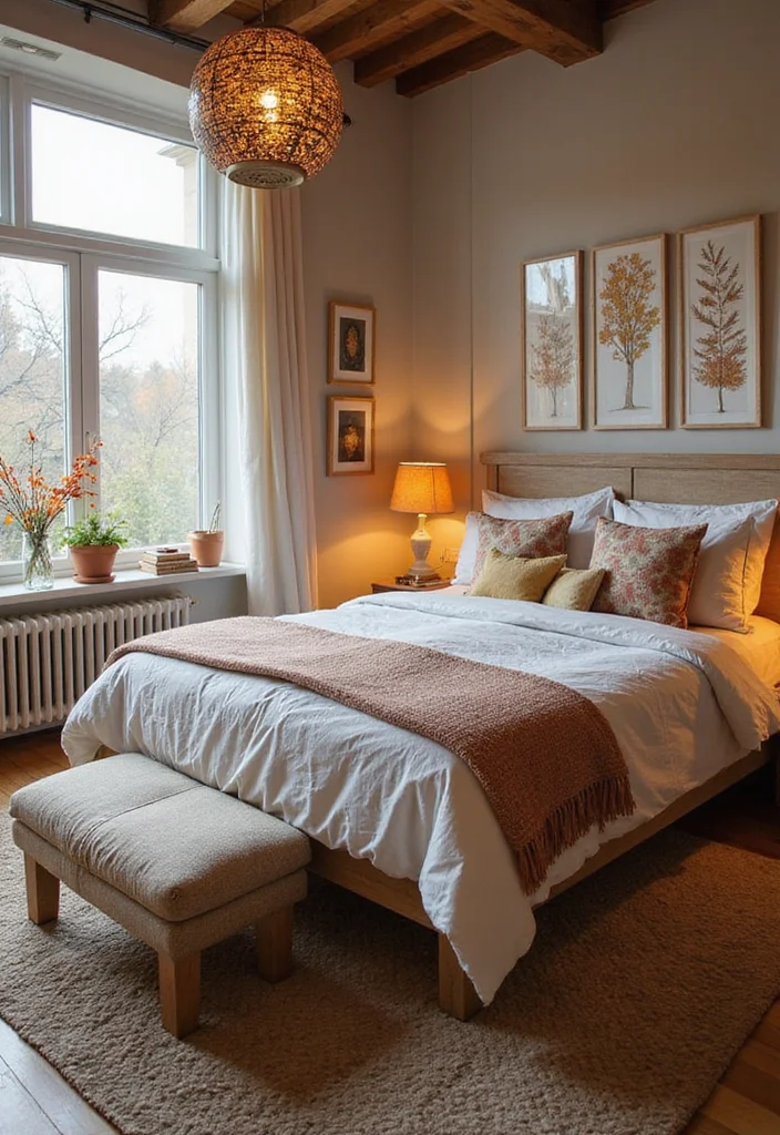 12 Couple Bedroom Wall Decor Ideas for a Romantic Modern Look - 12. Seasonal Decor Changes