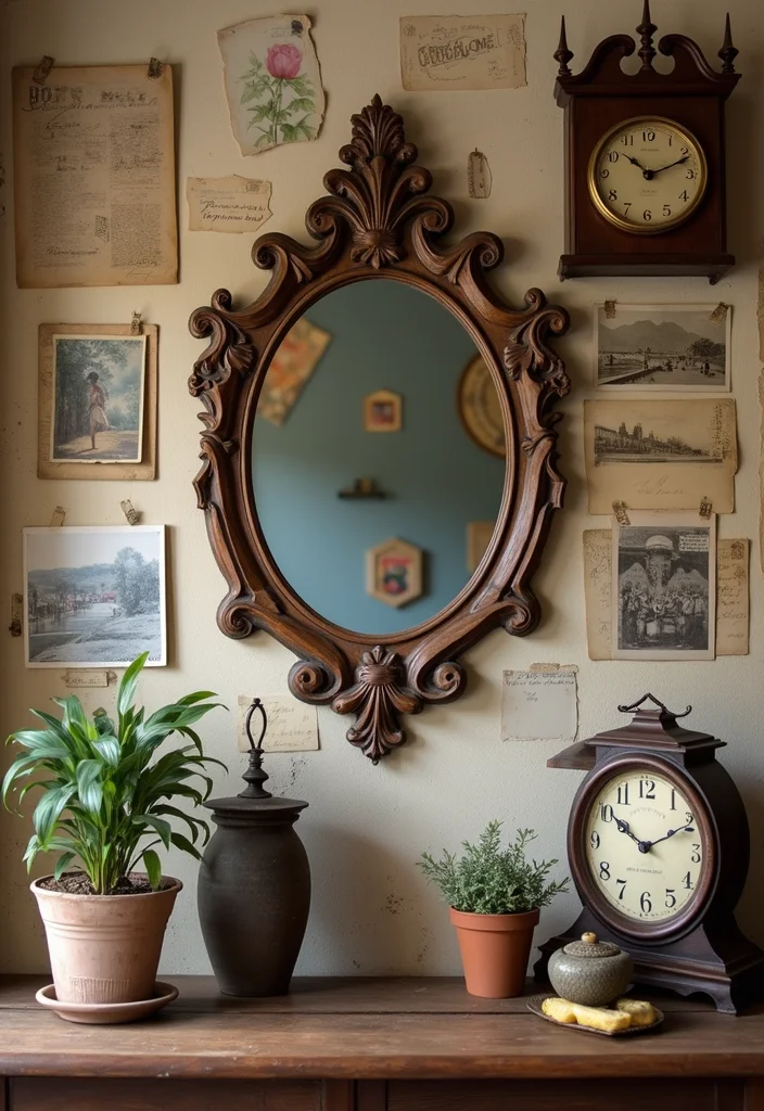 12 Couple Bedroom Wall Decor Ideas for a Romantic Modern Look - 7. Vintage Finds as Wall Decor