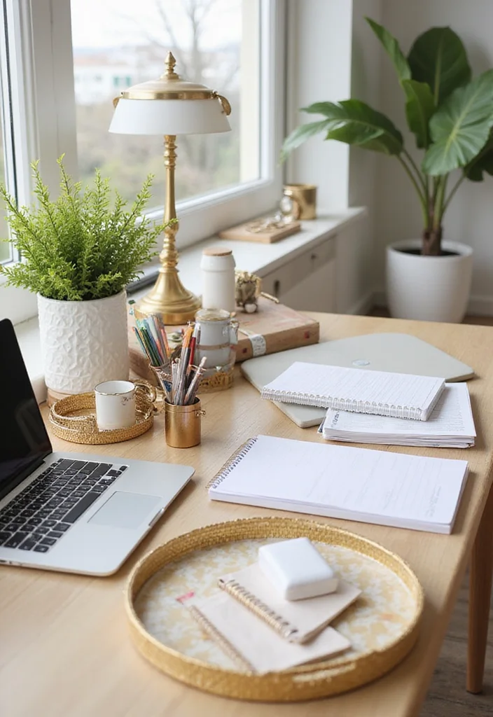 12 Cozy Office Ideas for a Warm Comfortable Atmosphere - 11. Upgrade Your Desk Accessories