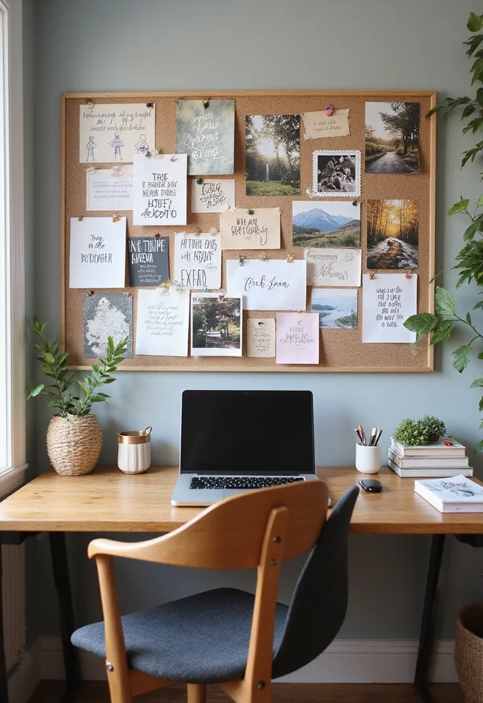 12 Cozy Office Ideas for a Warm Comfortable Atmosphere - 12. Create a Vision Board
