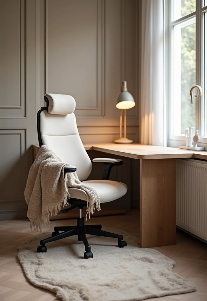 12 Cozy Office Ideas for a Warm Comfortable Atmosphere - 3. Invest in Comfortable Furniture