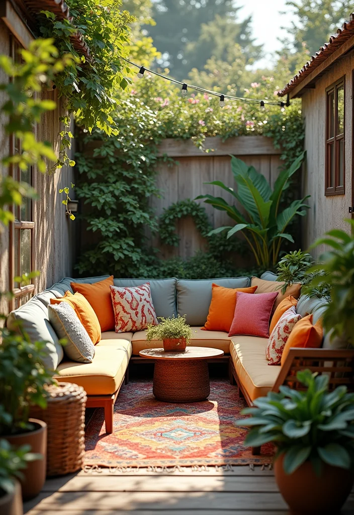 12 DIY Small Backyard Ideas for Budget Friendly Makeovers 7. Cozy Corner Seating
