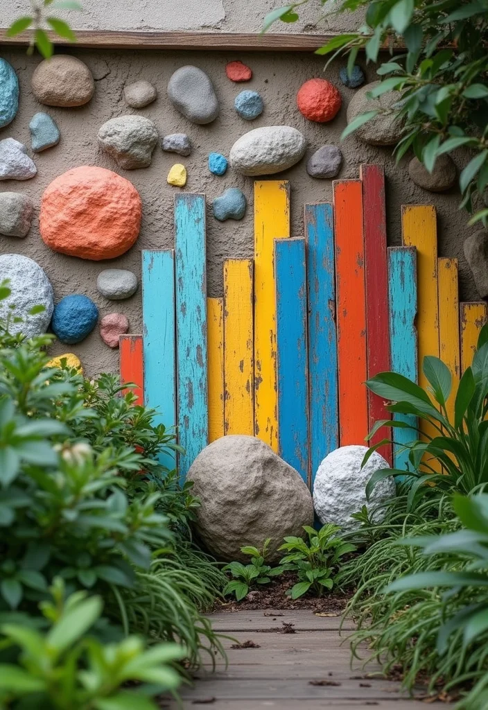 12 DIY Small Backyard Ideas for Budget Friendly Makeovers 8. Garden Wall Art